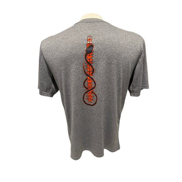 Nike Dri-Fit Oklahoma State University SOAR T-Shirt Medium Gray Spine Graphic - Picture 3 of 4